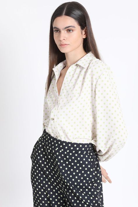 Blusa Estampado Lunares, Verde Liola-2