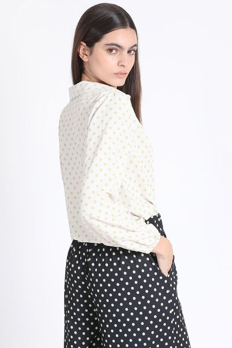 Blusa Estampado Lunares, Verde Liola-3
