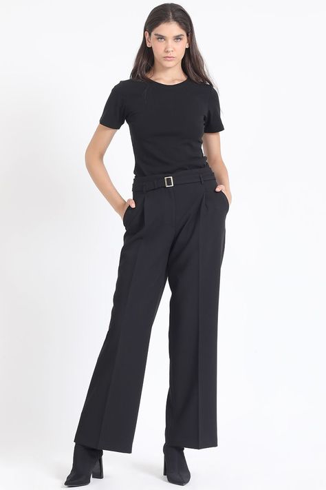 Polera Algodón Spandex Aplicación Strass, Negro Liola-1
