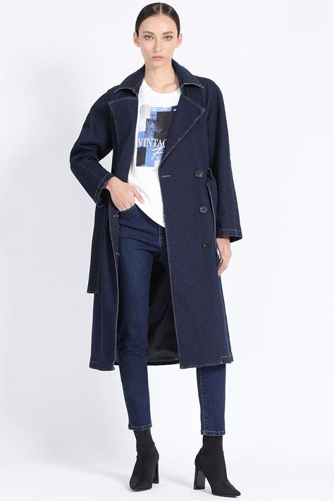 Trench Denim Fantasia, Indigo Liola-5