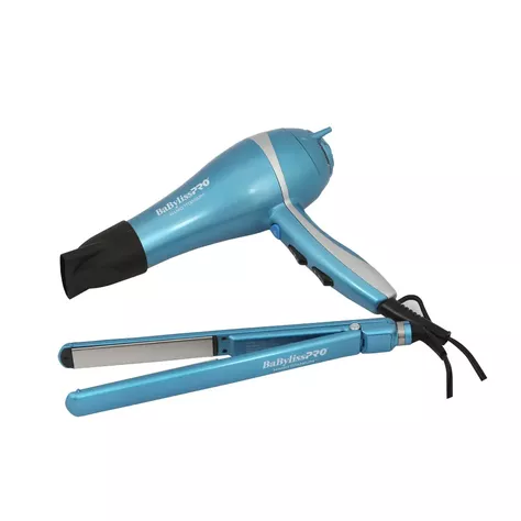 Kit Secador Y Plancha Cabello Babyliss pro Nano Titanium-0