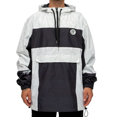 Cortaviento PUZZLE Off White / Black-0