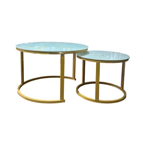 Mesa Tipo Nido en Vidrio 6mm grande de 70 cm x 40 cm y pequeña de 50 cm x 38 cm-0