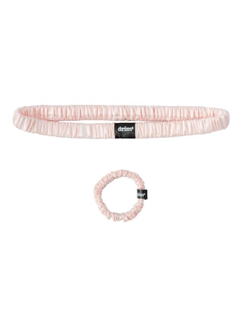 Cintillo + scrunchie 100% seda Palo Rosa-0