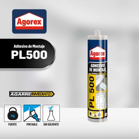 Pegamento Adhesivo De Montaje PL 500 Agorex 370 Gr-1