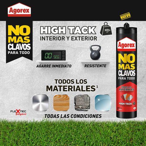 Adhesivo Montaje No Mas Clavos para Todo Blanco Agorex 446g-2