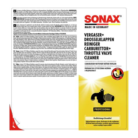 Limpiador de Inyectores Carburadores SONAX Profesional 400ml-1