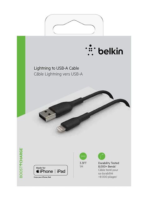 Belkin Cable BoostCharge USB-A to Lightning 1mts. Black-5