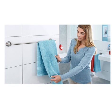 Soporte De Pared Para Toallas Acabado  Acero Inoxidable Tesa-2