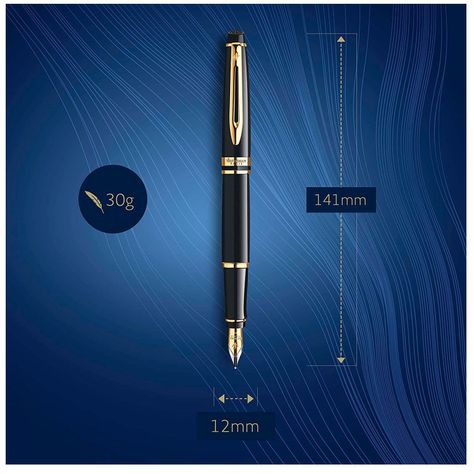 Waterman Expert 3 Negro Pluma Fuente Black/Gold-2