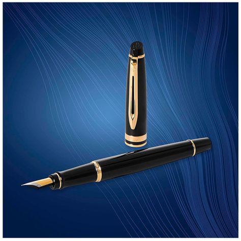 Waterman Expert 3 Negro Pluma Fuente Black/Gold-4