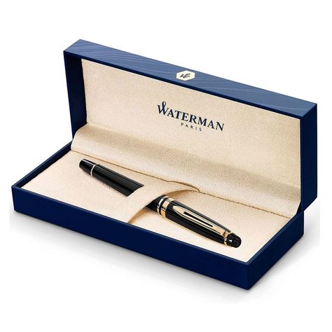 Waterman Expert 3 Negro Pluma Fuente Black/Gold-0