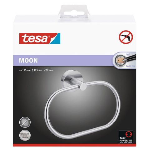 Soporte Anilla De Toallas Acabado Acero Inoxidable Tesa Moon-0