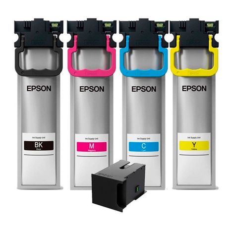 Packs Tinta Epson T941 + Caja Mantenimi C5710 5790 5210 5290-0