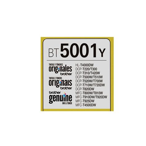 Brother Botella De Tinta Amarillo Bt5001y-3
