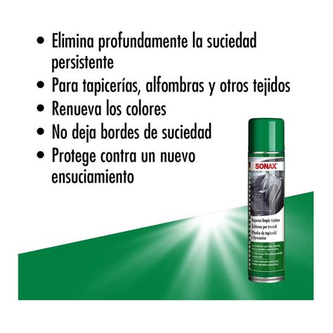 Espuma Limpia Tapices Sonax 400 ml Renueva tus Tapizados-4