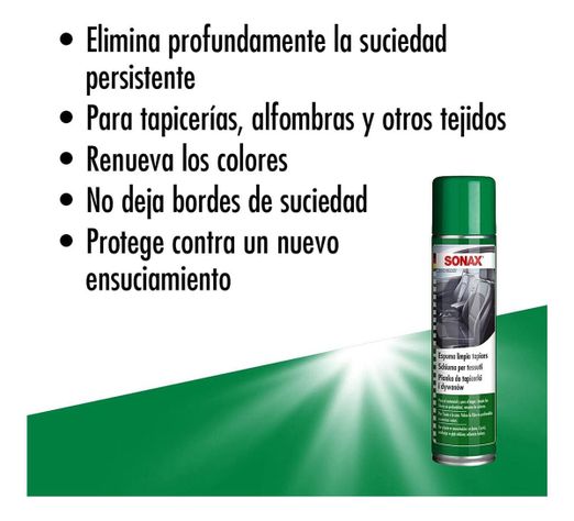 Espuma Limpia Tapices Sonax 400 ml Renueva tus Tapizados-8