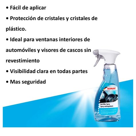 Spray Antiempañante SONAX 500ml Visibilidad en Todo Momento-4