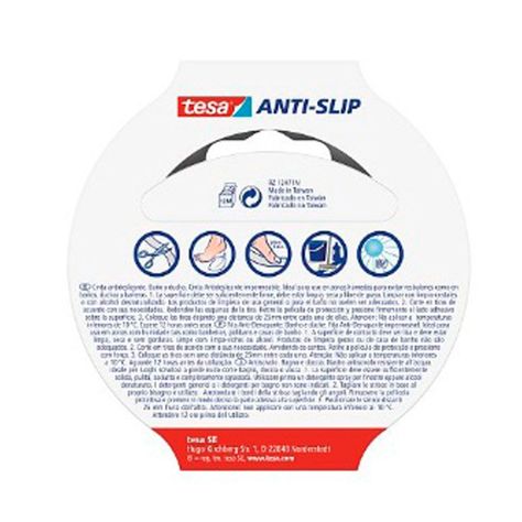 Tesa Cinta Antideslizante Transparente 5m X 25 Mm, Baños-1