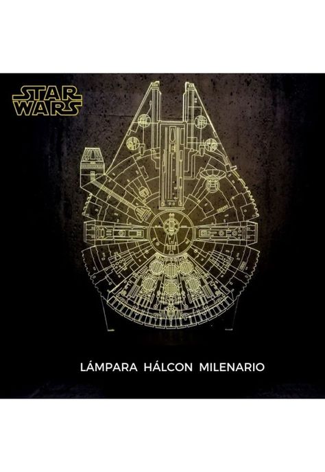 Lampara 3D Star Wars Halcon Milenario-1