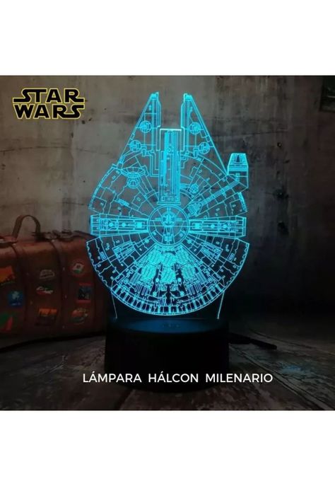 Lampara 3D Star Wars Halcon Milenario-2