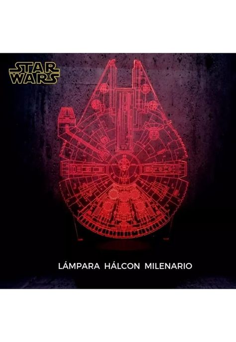 Lampara 3D Star Wars Halcon Milenario-4
