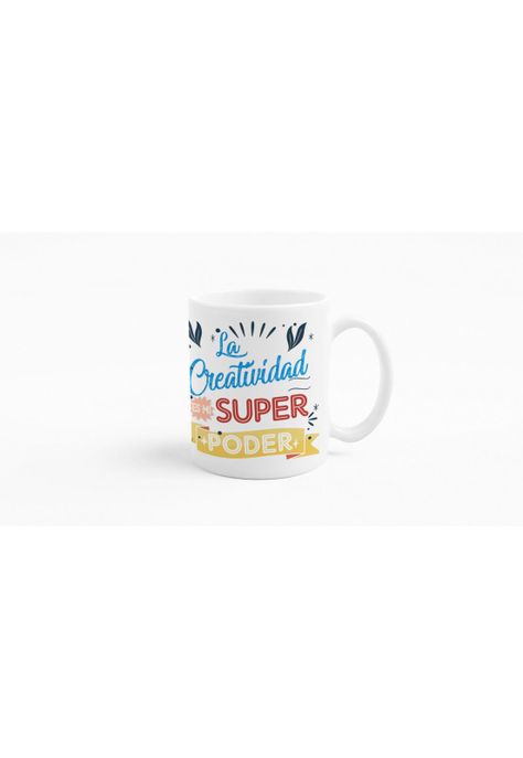 Tazones tazas blancas La creatividad es mi superpoder-2