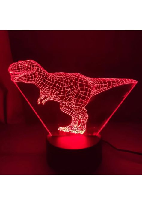 Lampara 3D Dinosaurio T-rex-4