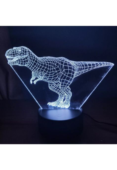Lampara 3D Dinosaurio T-rex-5