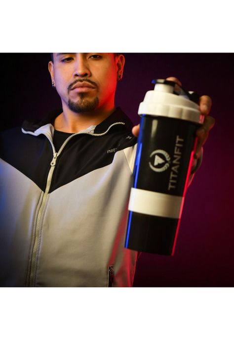 Vaso shaker 3 en 1 - 500 ml Blanco TitanFit-2