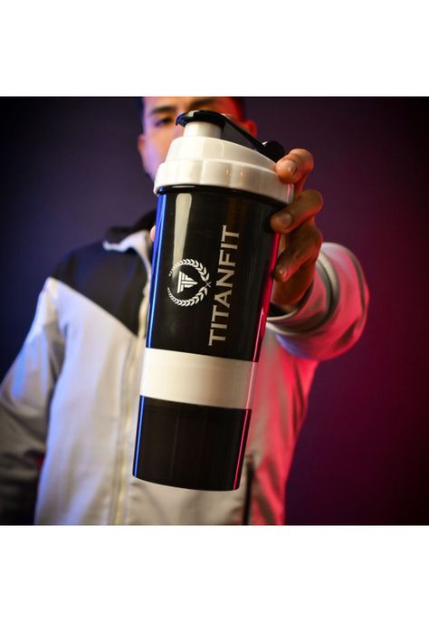 Vaso shaker 3 en 1 - 500 ml Blanco TitanFit-3