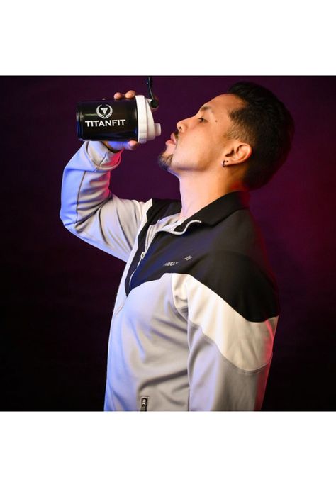 Vaso shaker 3 en 1 - 500 ml Blanco TitanFit-5