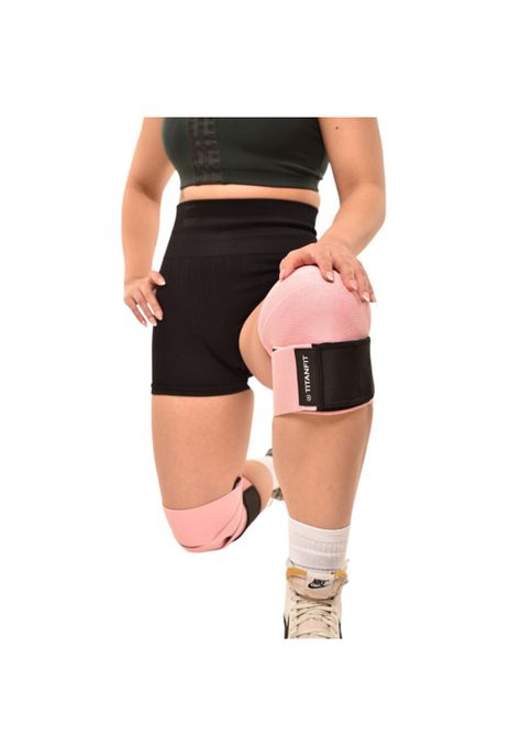 Rodillera elastica Pelta Rosada TitanFit-1