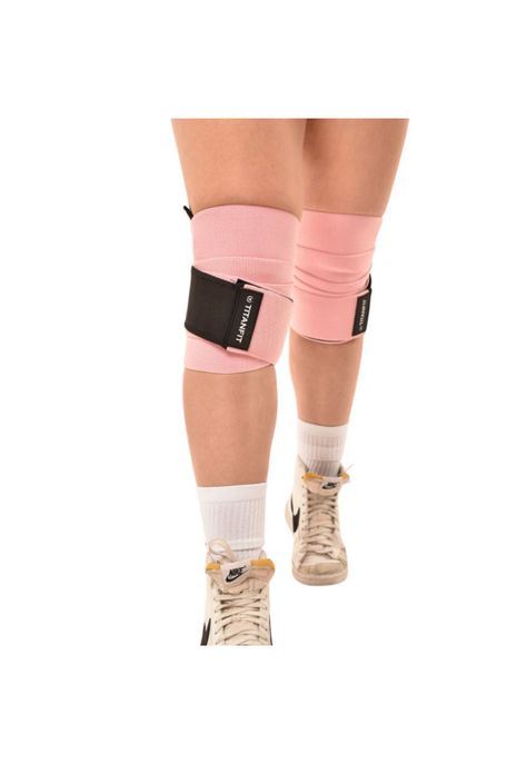 Rodillera elastica Pelta Rosada TitanFit-2