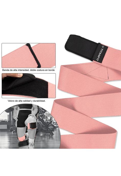 Rodillera elastica Pelta Rosada TitanFit-6