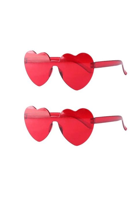 Pack 2 Lentes Forma Corazón Romántico Amor Aniversario-0