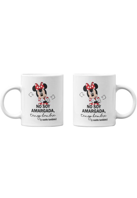 Tazones tazas blancas Minnie Mouse No Soy Amargada-0