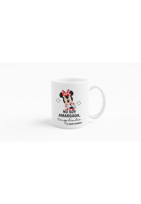 Tazones tazas blancas Minnie Mouse No Soy Amargada-2