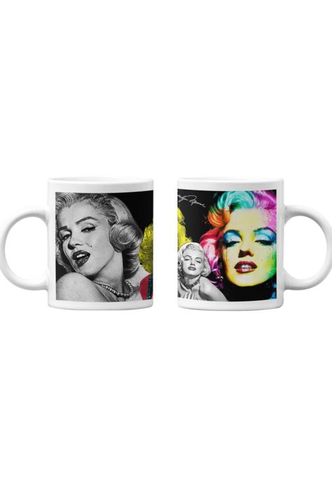 Tazones tazas blancas Marilyn Monroe Vintage-0