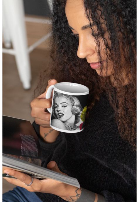 Tazones tazas blancas Marilyn Monroe Vintage-1
