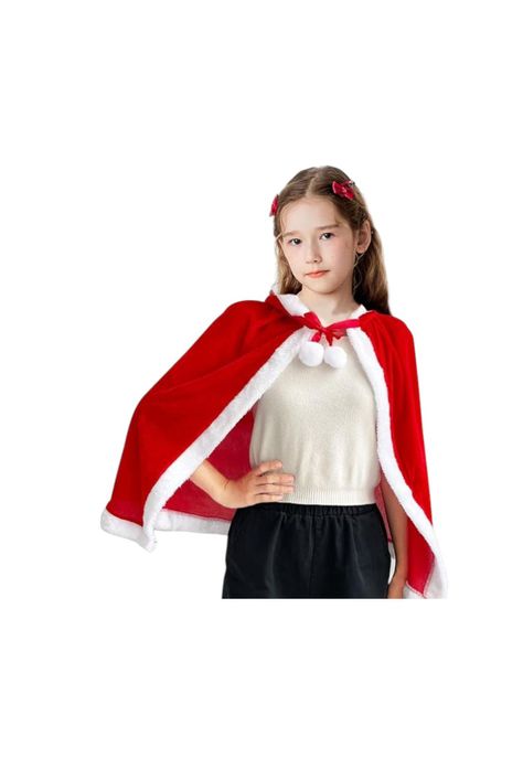 Disfraz Abrigo Navideño Infantil Santa Navidad-0