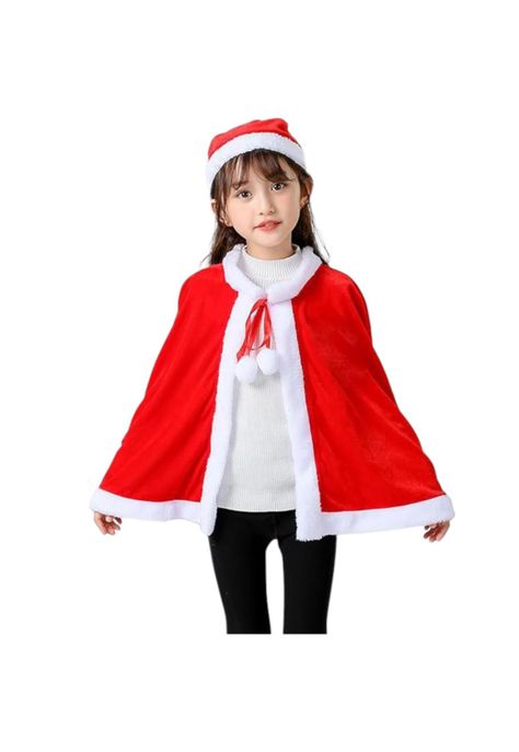 Disfraz Abrigo Navideño Infantil Santa Navidad-1