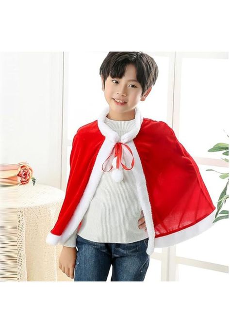 Disfraz Abrigo Navideño Infantil Santa Navidad-2