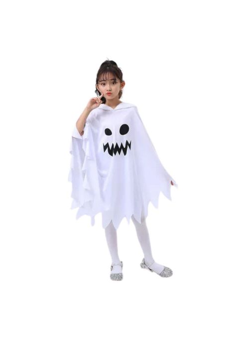 Disfraz Infantil Con Capa De Fantasma Blanco Halloween-1