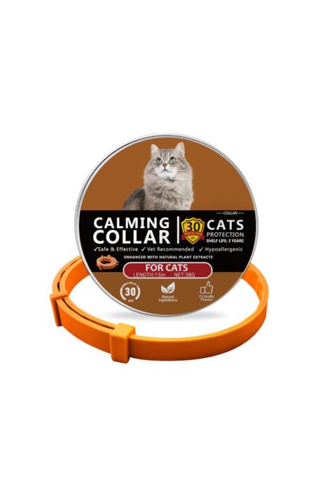 Pack 2 Collar Calmante Antiestrés Para Gatos Morado y Café-0
