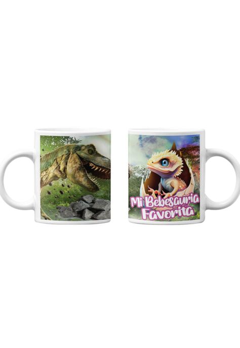 Tazones tazas blancas Mi Bebesauria Favorita-0