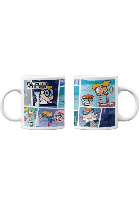 Tazones tazas blancas Cartoon Network Laboratorio de Dexter-0