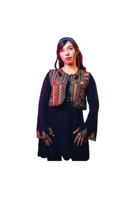 Chaqueta Y Diadema Cintillo Hippie Disfraz Accesorio-0
