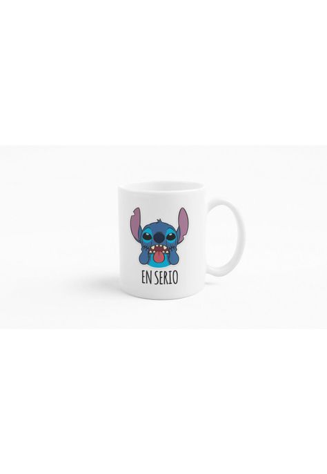 Tazones tazas blancas Stitch Los Odio a Todos en Serio-2