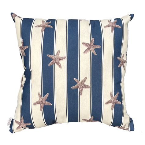 Cojín Decorativo Diseño Nautico Azul 50x50 Relleno-0